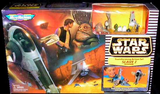 Star Wars Micro Machines Action Fleet – Slave I, Boba Fett, Han Solo, Galoob